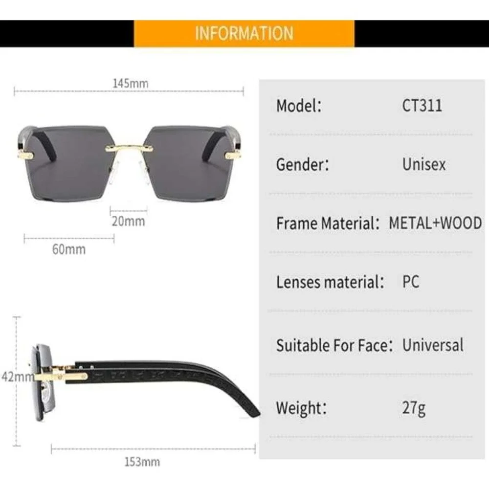 N/A stylish rimless